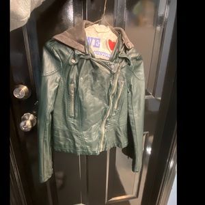 COPY - Green vegan leather jacket